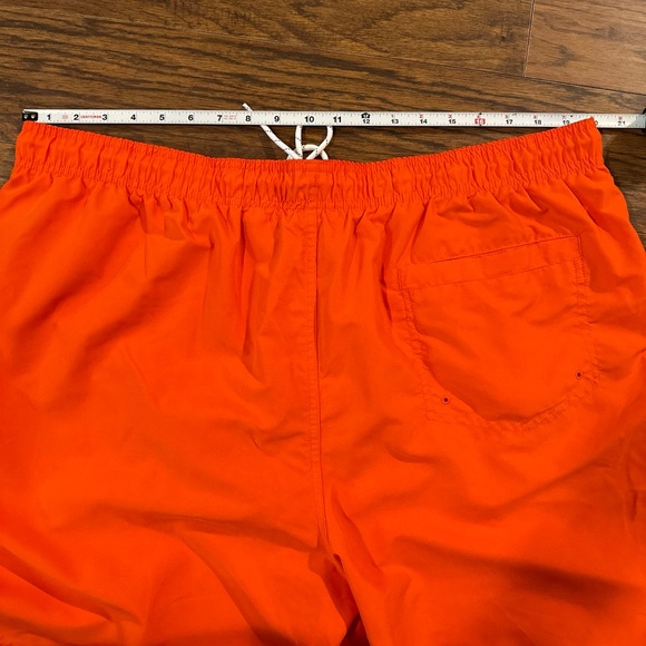 Boca Classics Mens Swim Shorts Orange Drawstring Pockets - Picture 7 of 7